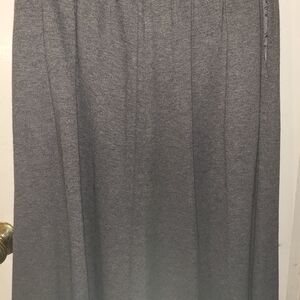 Vintage Alfred Dunner Grey Skirt Sz 14 Elastic Waist Pockets